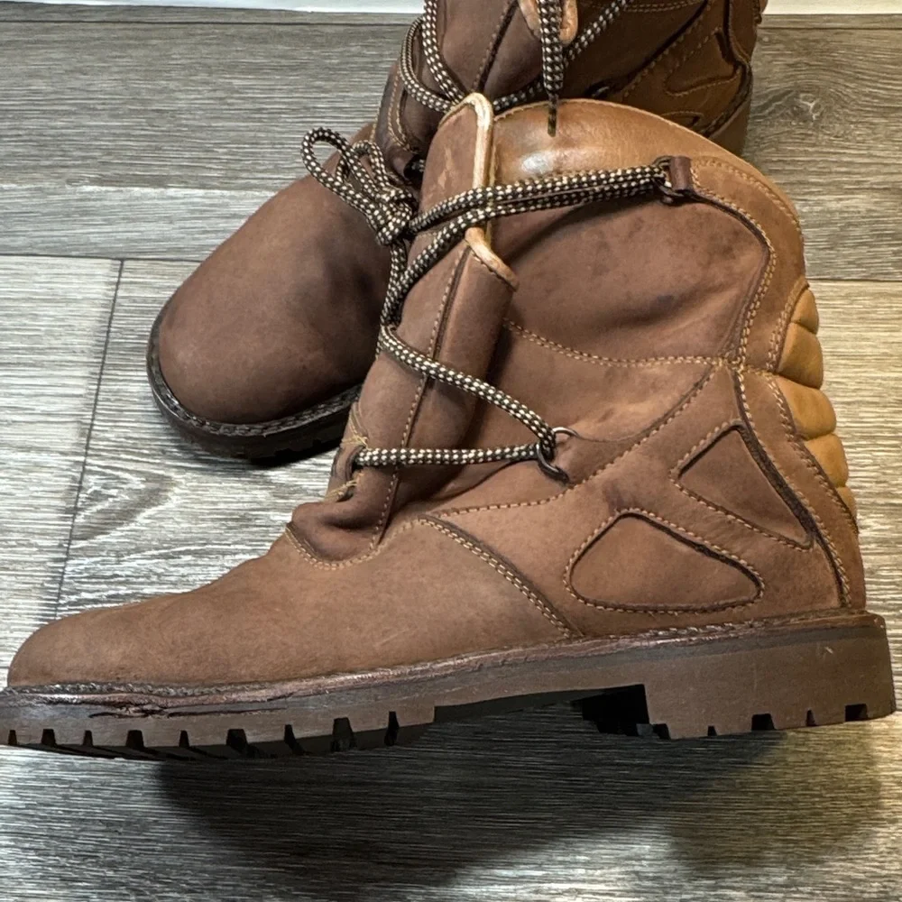 Davos camping Men's Brown Boots size 44 made in Italy (s121)